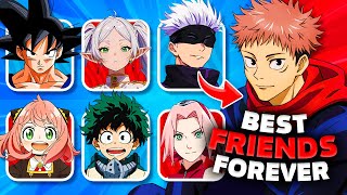 Match ANIME Characters with Their FRIENDS! 🤝 ANIME QUIZ 🍥 (35 Characters)