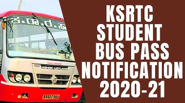 KSRTC BUS PASS UPDATE|KSRTC STUDENT BUS PASS NOTIFICATION 2020-21|