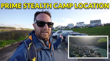 Geheime overnachting in een camper in een beroemde badplaats