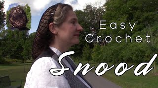 Easy Crochet Snood for Costuming & Historybounding | Fishnet Hair Covering