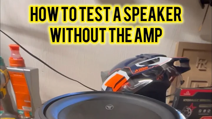 Test a speaker without amp (multimeter & 9v battery)