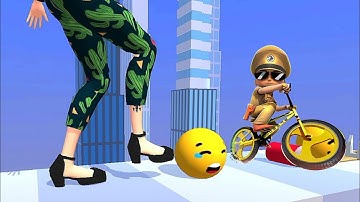 Tippy Toe 3D vs Little Singham Sycle Race - Satisfying All Levels Gameplay iOS,Android Part 19