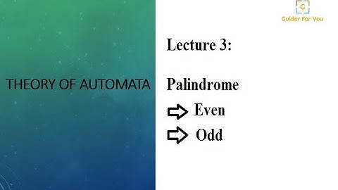3-Palindrome | Types of Palindrome | Theory of Computation |  Automata | Computer Science