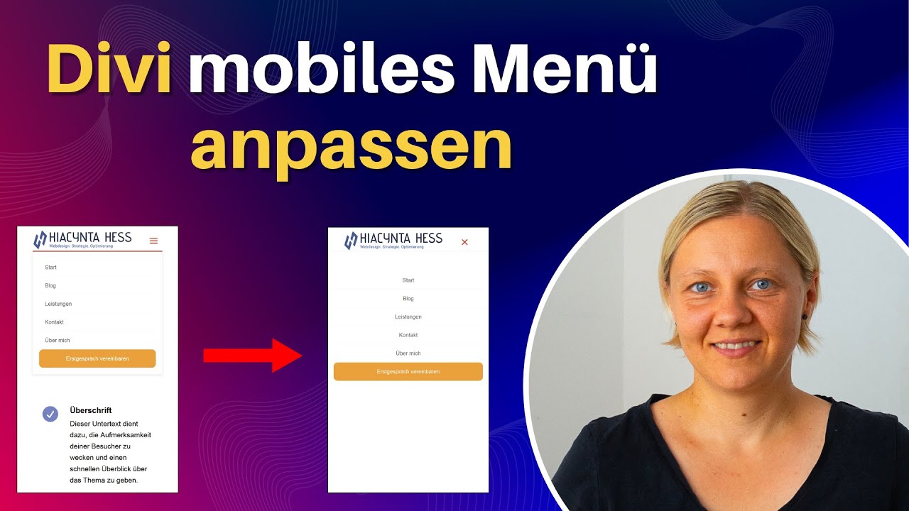 Divi-Theme: Mobiles Menü auf volle Breite und Höhe einstellen