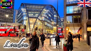 🇬🇧🎄【HDR 4K】London Christmas Walk -  Christmas Light in Westminster (November, 2021)