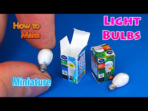 How to make Miniature Light Bulbs with box Pack  -