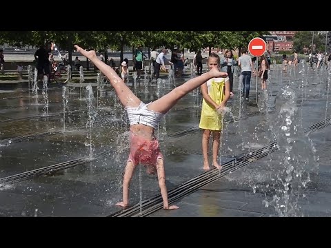 Summer, fountain, girls and wet Happiness-7! / Лето, фонтан, девушки и мокрое Счастье-7!