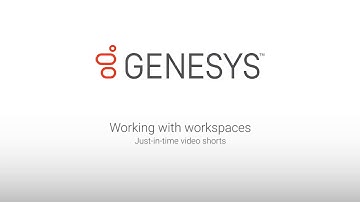 Genesys University: Working with Workspaces in IC Business Manager