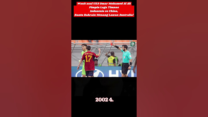 Wasit asal UEA Omar Mohamed Al Ali Pimpin Laga Timnas Indonesia vs China, Bantu Bahrain Menang Lawan