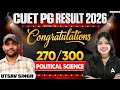 CUET PG 2026 Political Science | Topper’s Talk 266/300 | Utsav Singh