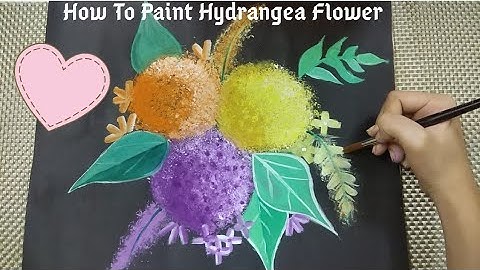 How To Paint Hydrangea Flower💮 Using Bubble Wrap | Easy Tutorial | Suha