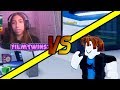 GAMER GIRL vs BACON HAIR in Roblox Jailbreak