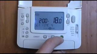 Honeywell CM907 Digital Programmable Room Thermostat user demonstration from AdvantageSW