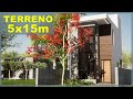 Loft em terreno super pequeno | APENAS 38m² | Terreno 5x15.