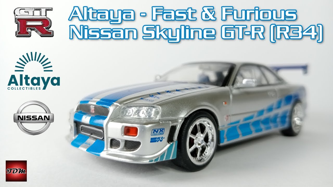 Fast & Furious Nissan Skyline GT-R R34 First Issue With Parts DeAGOSTINI  1:8 New