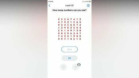 Easy Game - How many numbers can you see? - Level 137 solution