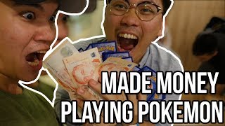 MADE MONEY PLAYING POKEMON CARDS (Burning Shadows PreRelease)  Vlog #39
