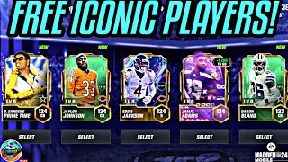 HOW TO GET FREE ICONIC PLAYERS! EVERY METHOD! Madden Mobile 24