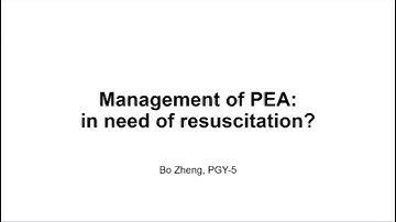 Management of PEA: In need of resuscitation?