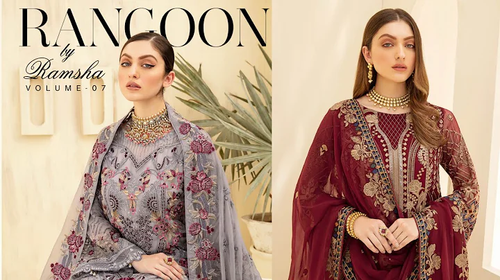 *Rangoon by Ramsha Vol. D7*3 piece Luxury Chiffon Collection