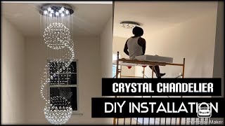 Modern Crystal Chandelier | DIY Installation