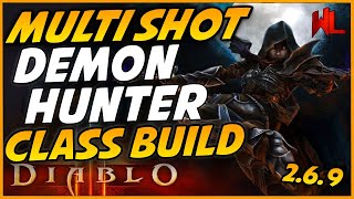 Diablo 3 Multishot Demon Hunter Solo Pushing\/Speed Build! (GR 100+)