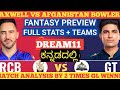 Rcb vs gt match analysis in kannadadream11 tips in kannadadream11 analysis in kannadadream11