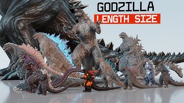 GODZILLA Length Size Comparison | Minilla vs Godzilla Earth 2024