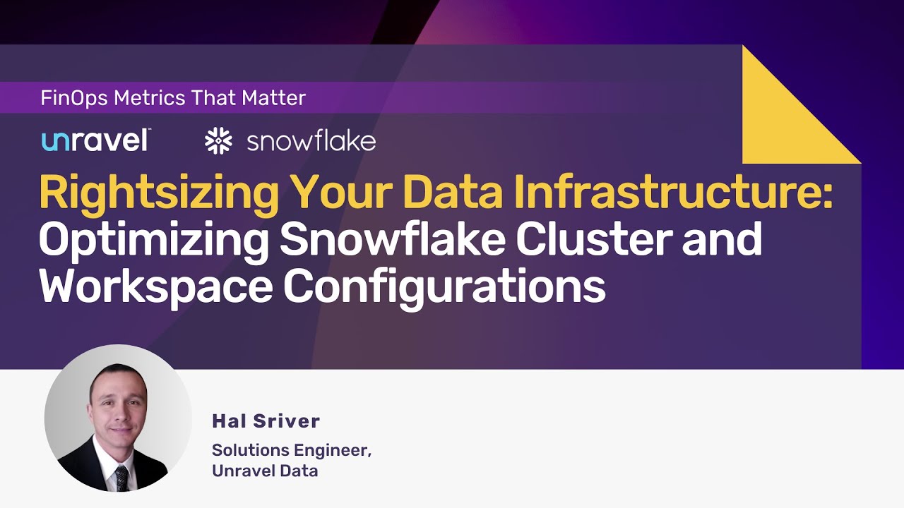 Rightsizing Your Data Infrastructure: Optimizing Snowflake Cluster and Workspace Configurations