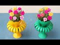 Recycle Plastic Bottles To Make Beautiful Colorful Flower Pots For Your Little Garden