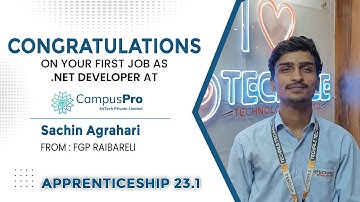 Techpile Apprenticeship Placement League |Apprenticeship 23.1 | Sachin Agrahari From FGPR