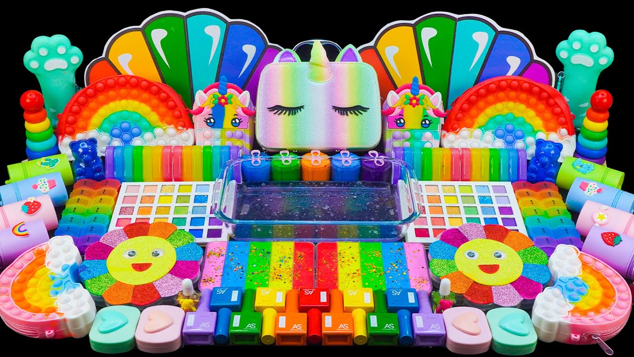 🦄 EINHORN REGENBOGEN SCHLEIM-SCHLACHT 💖 1 Stunde befriedigendes Schleim-Mischen mit Glitzer