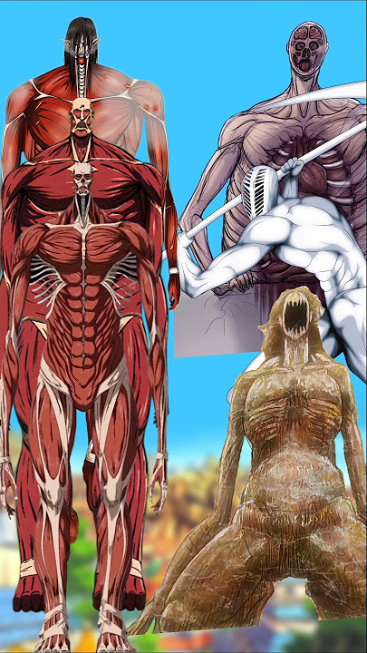 Eren, Bertholdt & Armin Colossal Titan Vs All Titan's