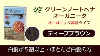 ディープブラウンのご紹介　グリーンノートヘナ オーガニータ