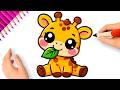 HOW TO DRAW A CUTE KAWAII GIRAFFE ????