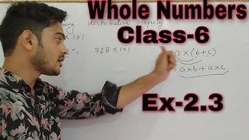 Whole numbers NCERT Class-6th maths chapter-2 Ex-2.3