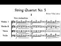 Heitor Villa-Lobos - String Quartet No. 5 (1931) "Quatetor Popular No. 1"