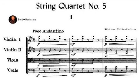 Heitor Villa-Lobos - String Quartet No. 5 (1931) "Quatetor Popular No. 1"