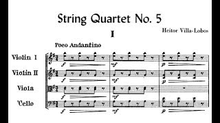 Heitor Villa-Lobos - String Quartet No. 5 (1931) "Quatetor Popular No. 1"