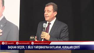 Başkan Seçer 1 Bi̇lgi̇ Yarişmasina Katilarak Kuralari Çekti̇