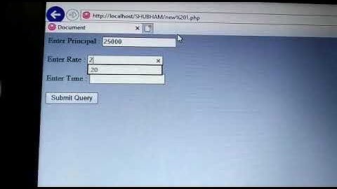 simple interest calculator using php and html