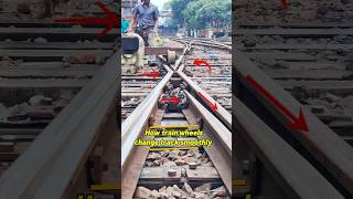 This is how the train wheels roll, and the track changes the same way..🛞 || #viral #shorts #trending