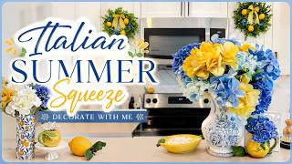 Summer Home Decor | Decorating Kitchen with Lemons, Blue & White Summer Home Decor | Decorating Kitchen with Lemons, Blue & White