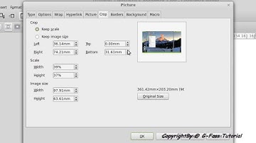 LibreOffice | Crop Picture or Image