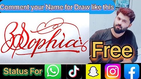 Sophia Name Signature Calligraphy Status | How to Cursive write with cut Marker #sophia @Sophia