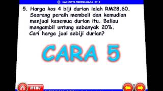 MATEMATIK UPSR : 1 SOALAN SAMA. TERDAPAT 9  TEKNIK PENYELESAIAN