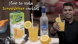 how to make screwdriver cocktail at home | tropical vodka cocktail recipe by your indian bartender