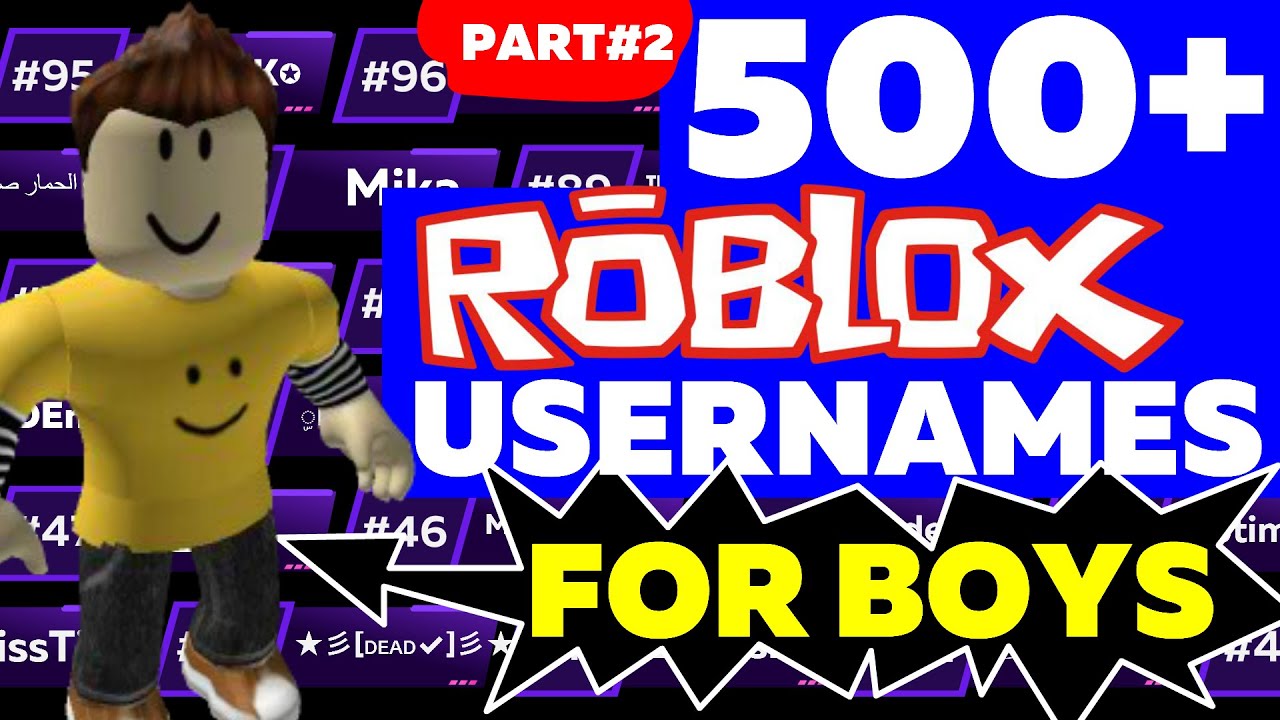 500+ Good Roblox Usernames Ideas For Boys 2022 | Best Rare Creepy OG ...