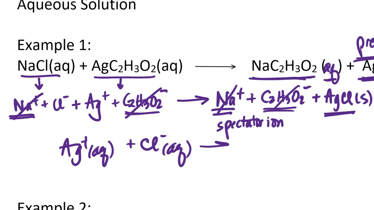 Solubility Rules and Net Ionic Equations - YouTube