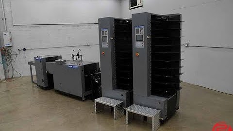 2005 Duplo System 5000 20 Bin Booklet Making System w/ Stitcher, Folder, Trimmer